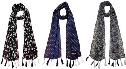 mss FASHION Printed Chiffon Women Scarf, Stole, Fancy Scarf