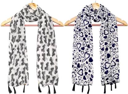 BIKEGA BAZAR Printed Georgette Women Stole