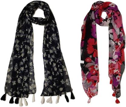 StoleVilla Printed Chiffon Women Scarf, Stole, Fancy Scarf