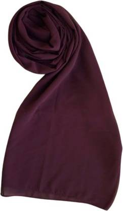 Akhtari begum Solid Chiffon Women Scarf