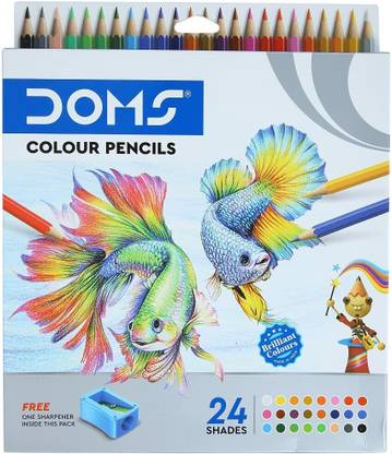DOMS Doms 24 Shades Round Shaped Color Pencils