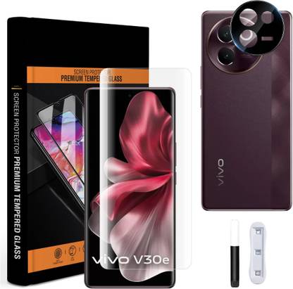 MS-Shield Tempered Glass Guard for Vivo V30e 5G, With Camera Lens Protector