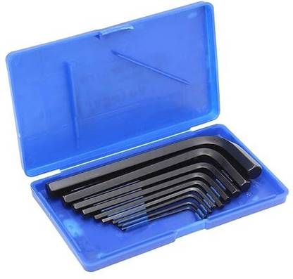 Mcare 9pcs Hex Allen Key Set, Rust resistant Used for bike, car & machines. 9 pcs Combination Screwdriver Set