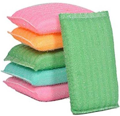 KicHapp Scratch Proof Kitchen Utensil Scrubber Pad (Pack of 6, Multicolor) Scrub Sponge