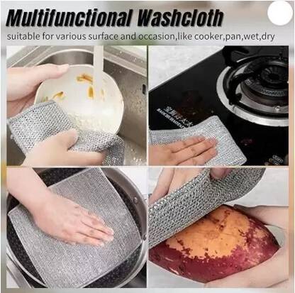 KITCHENCUBE Pack of 5 Wire Cloth / Dishwashing Scrub Pads Ccx5.296 Dishwash Bar