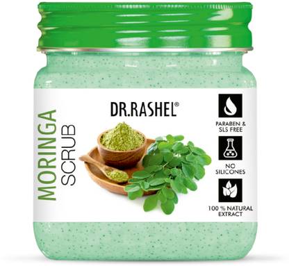 DR.RASHEL Moringa Scrub For Face & Body with Moringa & Jojoba Oil | Skin Replenishing Scrub