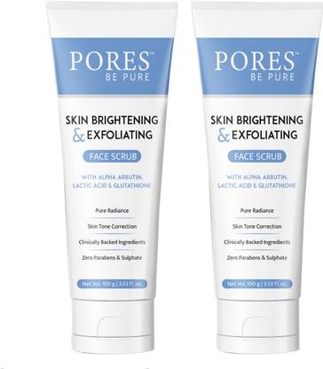 PORES BE PURE Skin Brightening & Exfoliating Scrub for Revitalization & Skin Tone Correction | Scrub