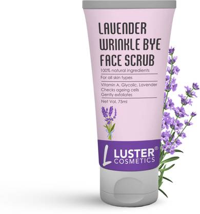Luster Cosmetics Lavender Wrinkle Bye Face Scrub |Removes Dead Skin Cells Scrub