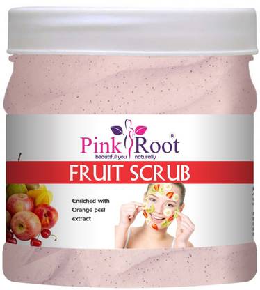 Pink Root Mix Fruit Scrub with Aloe Vera Extract removes dead cells & cleanses skin Scrub