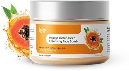 Loley Deep Cleansing Face Scrub|Papaya Extract And Glycolic Acid Scrub