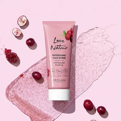 Oriflame Love Nature Refreshing Face Scrub with Upcycled Cranberry Scrub