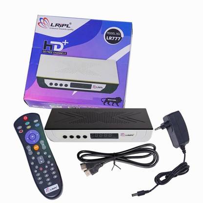 LRIPL HD MPEG-4 DD Free Dish Set Top Box | USB & HDMI Port | 120+ Free Channels Media Streaming Device