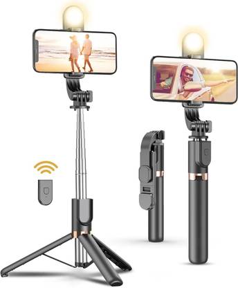 yuvva Bluetooth Selfie Sticks with Remote and Selfie Light Tripod