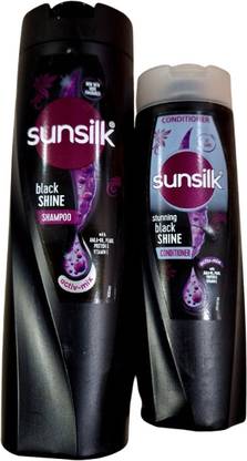 SUNSILK Black Shine Shampoo 340ml + Conditioner 180ml