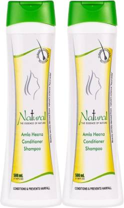 NATURAL The Essence of Nature Amla Heena Conditioner Shampoo for (Pack of 2)