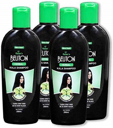 KRUM Ratan's Beuton Herbocosmetic Kala Shampoo 200 ml each (Pack of four)