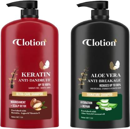 CLOTION Rwd keratin shmapoo & Aloevera Anti - breakage Shampoo COMBO 1000ml men & women