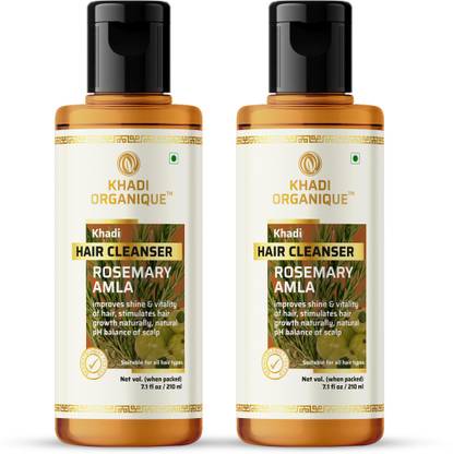 khadi ORGANIQUE Herbal Rose mary Amla Hair Cleanser / Shampoo 100 % organic For hair fall & split-ends Made from Rosemary Ingredient