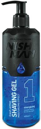 Nishman Shaving Gel - Energizing | Moisturizing Effect | Non-Foaming Gel | All Skin Type