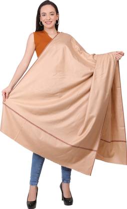 manra Wool Solid Women Shawl