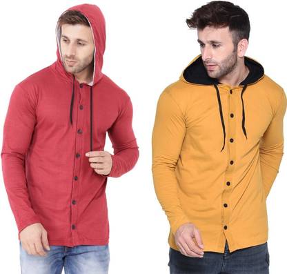 Money Leaf Men Solid Casual Multicolor Shirt