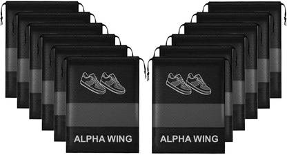 Prachi Shoe Bag for Travel & Storage Travel Organizer For Shoe Cover for Storage0112 Nylon BLACK Boots Shoe Cover, Flat Shoe Cover, High Ankle Shoe Cover, Toes Shoe Cover