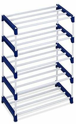 Plexus enterprises 5 layer pvc pipe Storage Saving Rack Organizer Metal Collapsible Shoe Stand