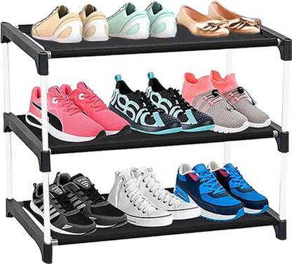 SRMAJI STORE Easy to assemble at home; disassemble only when the rack requires to be shifted Plastic Collapsible Shoe Stand