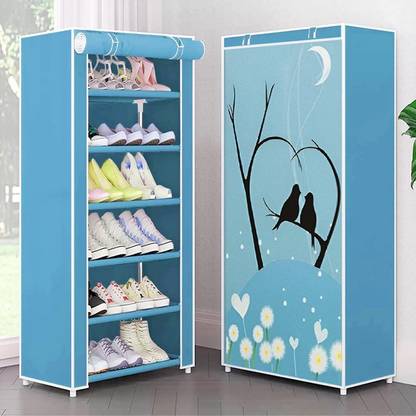 SAIWAY LOVE BIRD PRINT Metal, Plastic Collapsible Shoe Stand