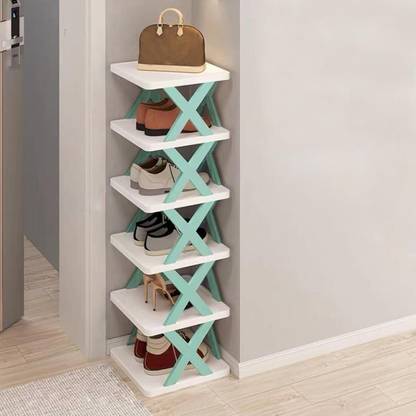 SAENTE 5 Layer Shoe Rack for Home Plastic, Adjustable Shoe Stand Organizer Plastic Shoe Stand
