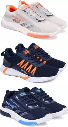 Pennon Sport Shoe LaceUp Lightweight Multicolour Running Shoes For Men Pack Of 3 Running Shoes For Men