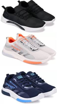 Pennon Sport Shoe LaceUp Lightweight Multicolour Running Shoes For Men Pack Of 3 Running Shoes For Men