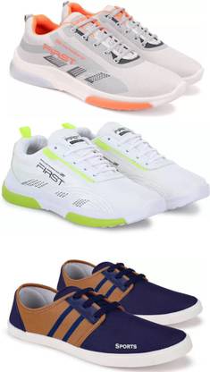 Pennon Sport Shoe LaceUp Lightweight Multicolour Running Shoes For Men Pack Of 3 Running Shoes For Men