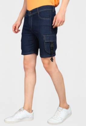 comfits Solid Men Denim Dark Blue Denim Shorts