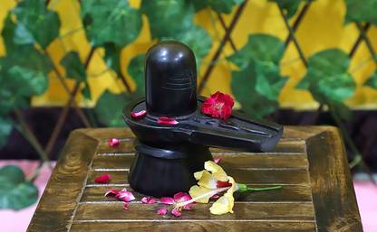 DARIDRA BHANJAN Shiva Lingam Abhishek Patra with Trishul and Nag for Pooja Shiva Lingam Decorative Showpiece  -  10 cm