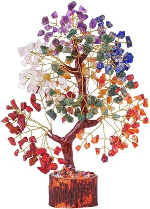 Yasamazing Crinum Seven Chakra Crystal Money Tree Crystals and Gemstone Good Luck Decorative Showpiece  -  30 cm