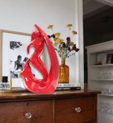 Stark Décor Ocean-Inspired Ceramic Mermaid Fish - Coastal Theme Decorative Sculpture Decorative Showpiece - 28 cm