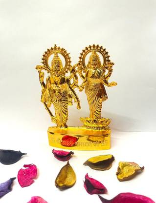 DARIDRA BHANJAN Laxmi Narayan Statue,lax,laxmi ganesh idol,laxmi mata idol laxmi narayan Decorative Showpiece  -  12 cm