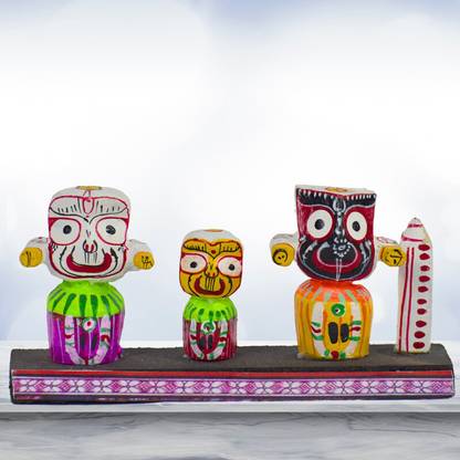 Real Craft The Mighty Jagannath Idol: A Symbol of Devotion and Spirituality Decorative Showpiece  -  8 cm