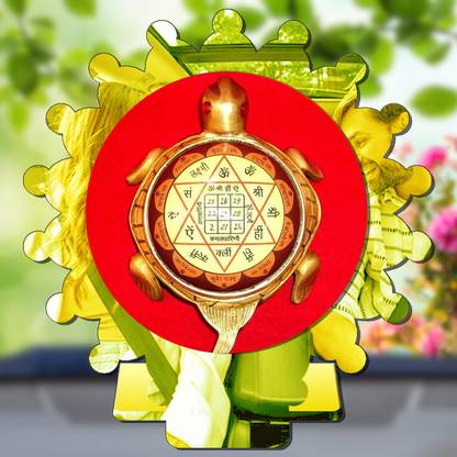 GiftsRange Kuber Golden Car Dashboard Idol Premium Decorative Showpiece  -  8 cm