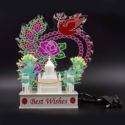 SHA Agra Taj Mahal Showpiece With Light for Home Décor Gifting Figurine Decorative Showpiece  -  4 cm