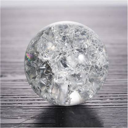 Global Reach Water Fountain Spinning Crystal Ball for Indoor Use in Home and Workspace Decorative Showpiece  -  5 cm