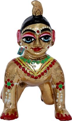 Neo Classic Radha Rani Hand Printed Idol I Bal Radha Rani Ji No. 3 Decorative Showpiece  -  7.5 cm