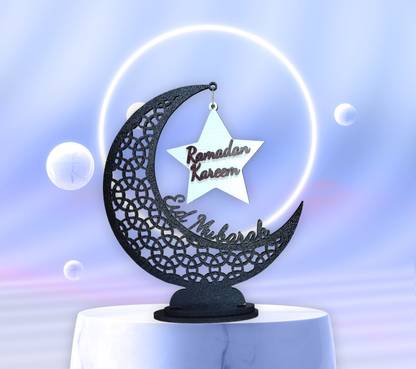 AVTEJRA Ramadan Kareem Eid Mubarak Decor Islamic Gift Tabletop Eid Special Ramzan Decorative Showpiece  -  18 cm