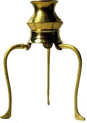 RUDRAKSH 100% brass tripai jal abhishek lota stend Decorative Showpiece  -  12 cm