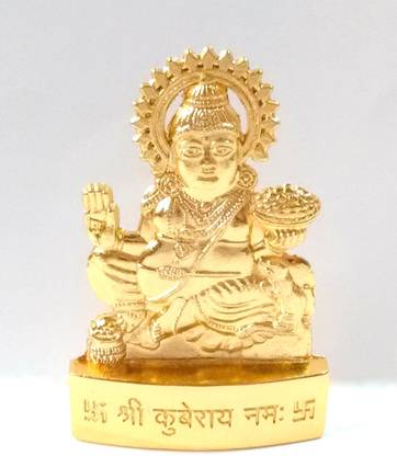 SHRI ASTHA VINAYAK Shri Kuber Murti for Puja Diwail Puja Decorative Showpiece  -  10 cm
