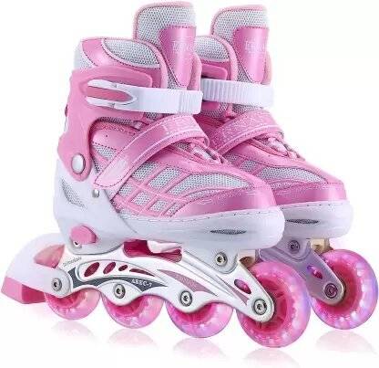 Velokart Adjustable Skating Shoes - Age 12-18 Years In-line Skates - Size 6-9 UK