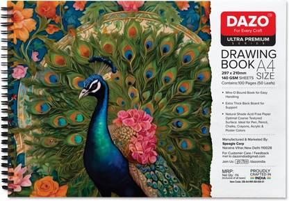 Wiro Drawing Book Cartridge Paper A4 100 Pages 210 x 297 Unruled Sketch Pad