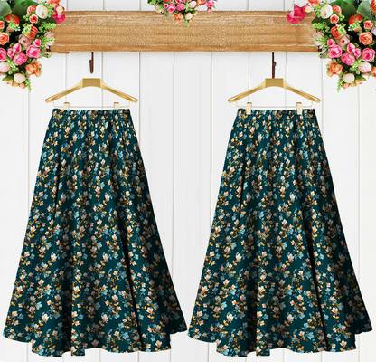 Women Flared Multicolor Skirt