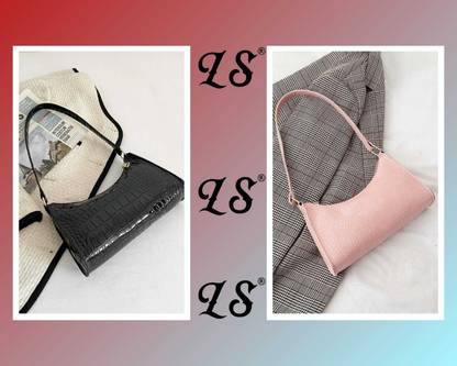 Black, Pink Sling Bag Casual Sling Bag